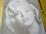 Drawing Lyijykynty piirrustus Marilyn Monroe