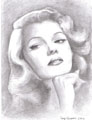 Drawing Lyijykynty piirrustus Rita Hayworth